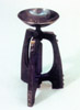 Candlestick, 20x20x34cm, painted mahagony and patina processed copper, 1992