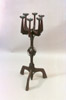 Candlestick, 43x43x100cm, painted mahagony and patina processed copper, 1991