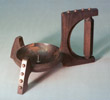 Candlestick, 25x28x20cm, painted ash and patina processed copper, 1992